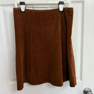 Vintage JOHN MEYER A Line Skirt Size 12 Brown With Pass Through Pocket Secretary